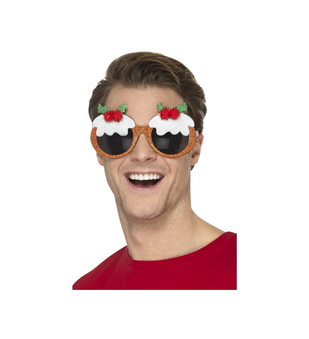 Brýle vánoční puding