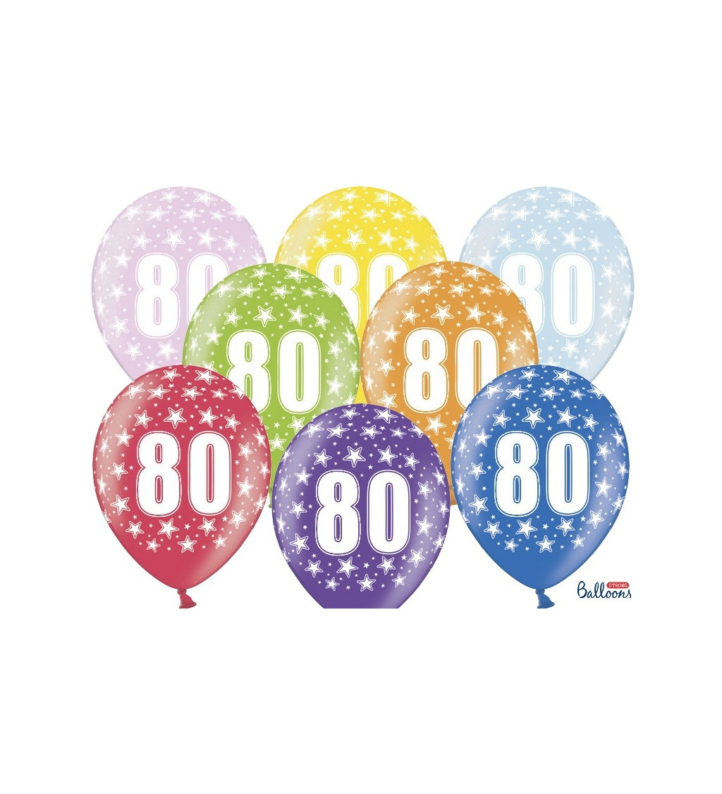 Balónek s číslem 80 - 6 ks