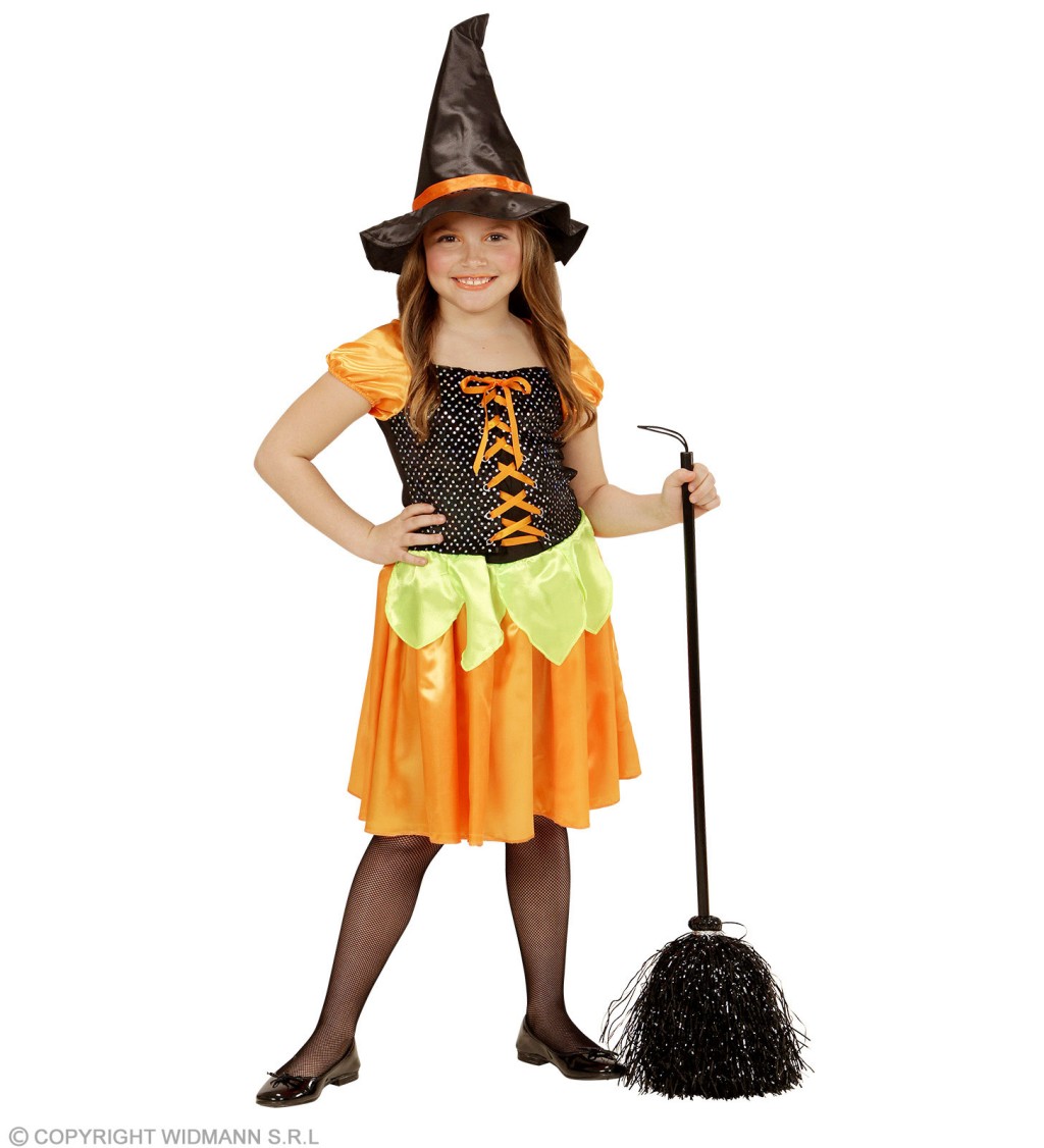 Dívčí kostým dýňová čarodejnice