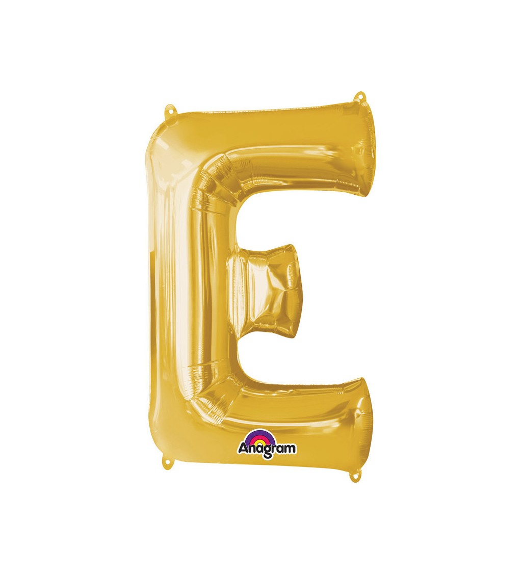 Fóliový balónek E (zlatý)