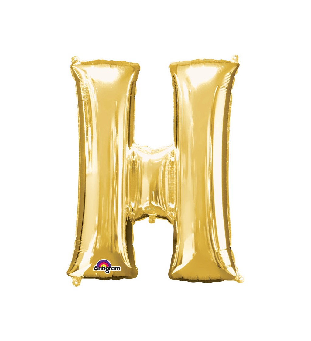 Fóliový balónek H (zlatý)