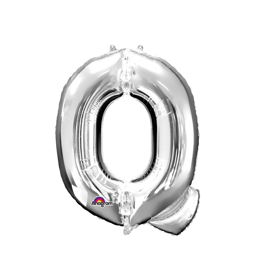 Fóliový balónek Q (stříbrný)