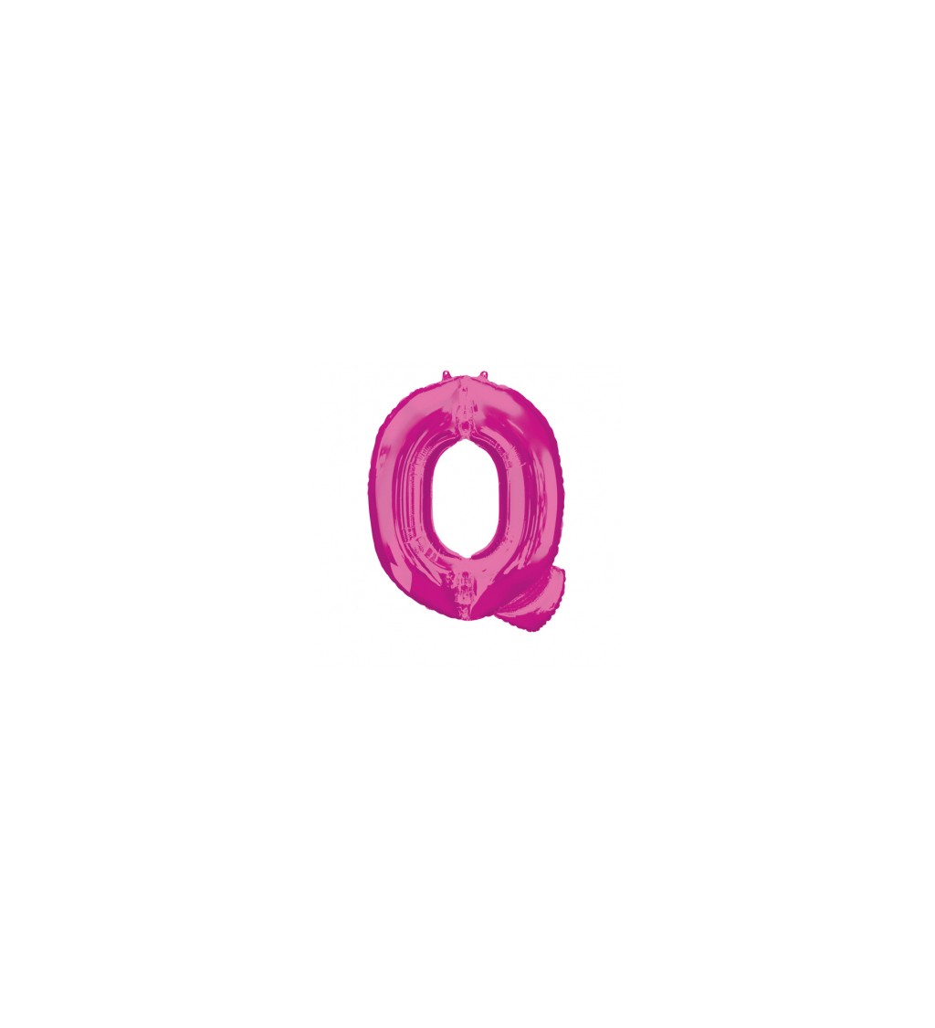 Fóliový balónek Q (tmavě růžový)