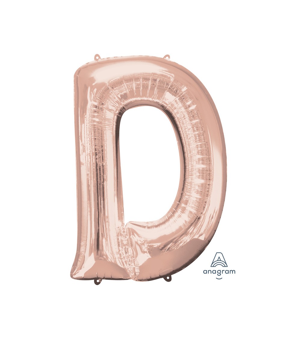 Fóliový balónek D (růžový)
