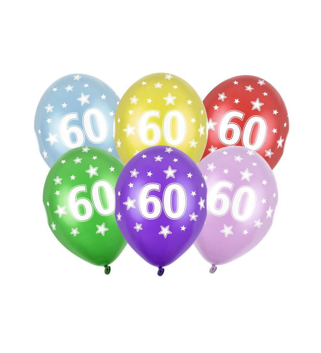 Balónek s číslem 60- 6 ks