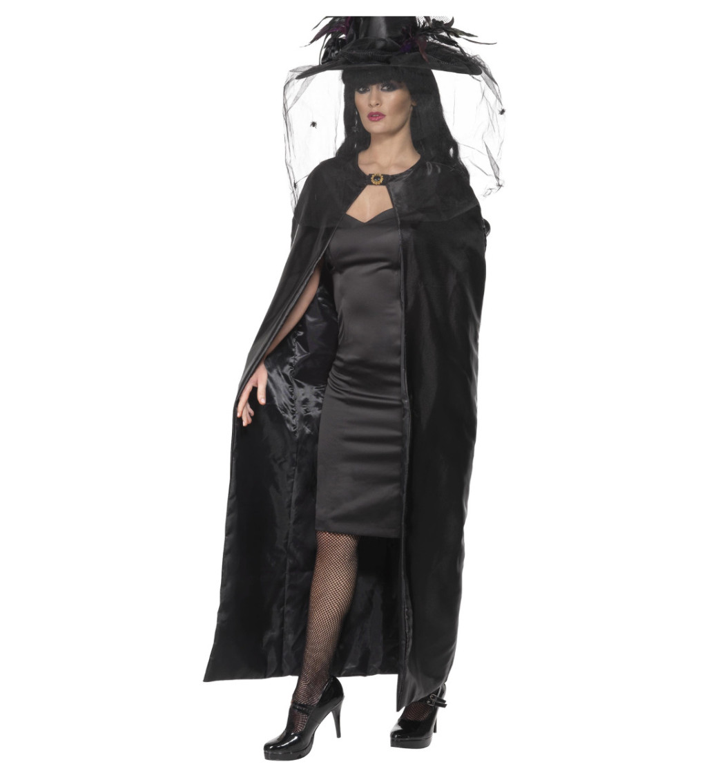 Čarodějnický plášť deluxe - černý