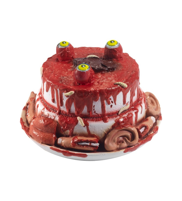 Latexový gurmanský Zombie dort 25x25x14cm