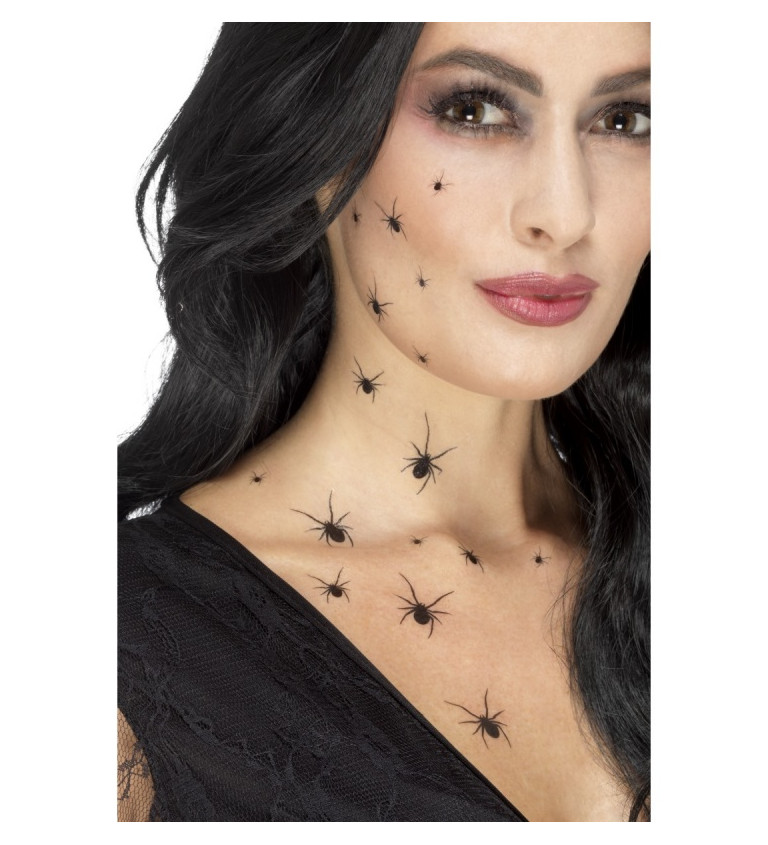 Tetování - sada pavoučků