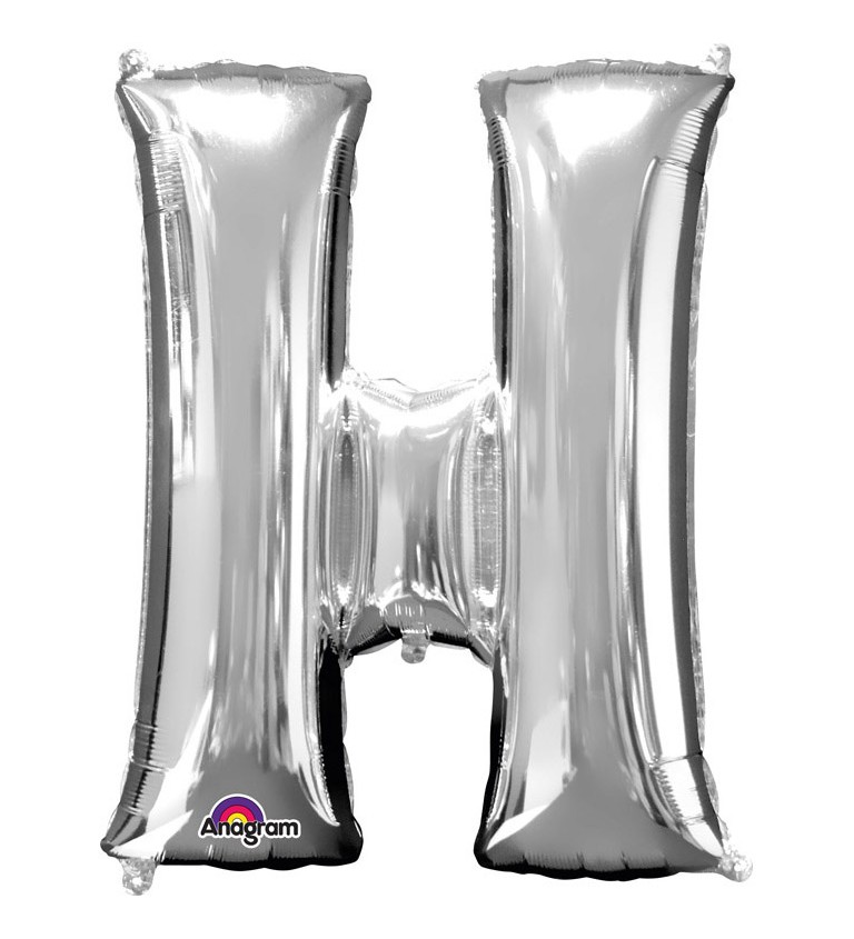 Fóliový balónek H (stříbrný)