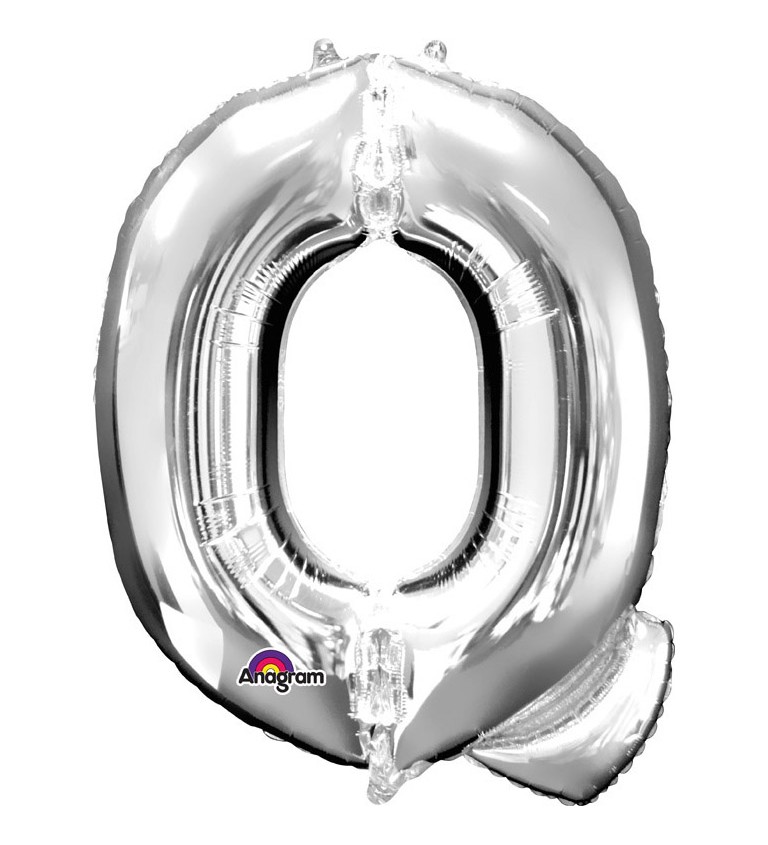 Fóliový balónek Q (stříbrný)