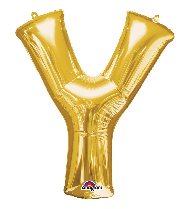 Fóliový balónek Y (zlatý)