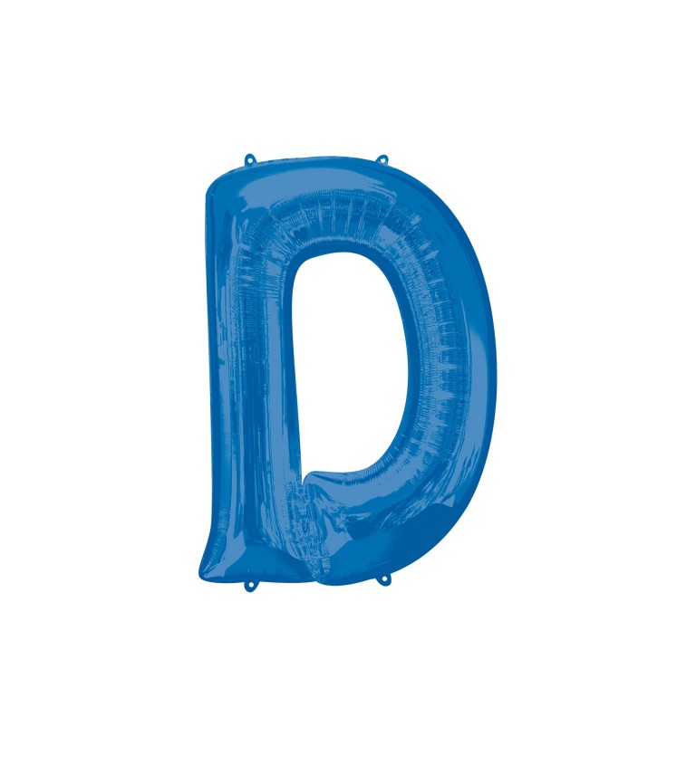 Fóliový balónek D (modrý)