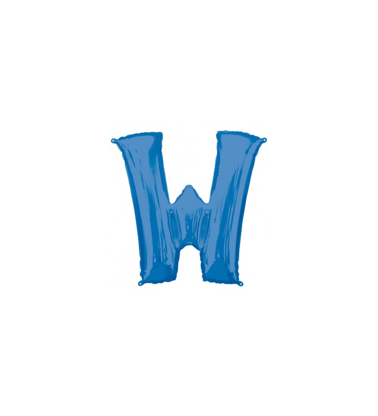 Fóliový balónek W (modrý)