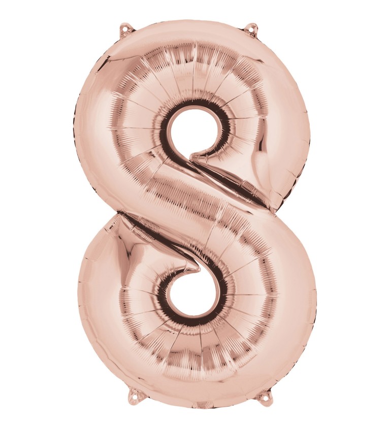 Narozeninový balónek 8 (růžový)