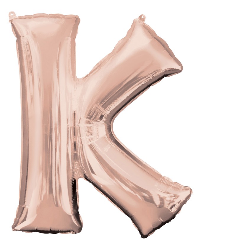 Fóliový balónek K (růžový)