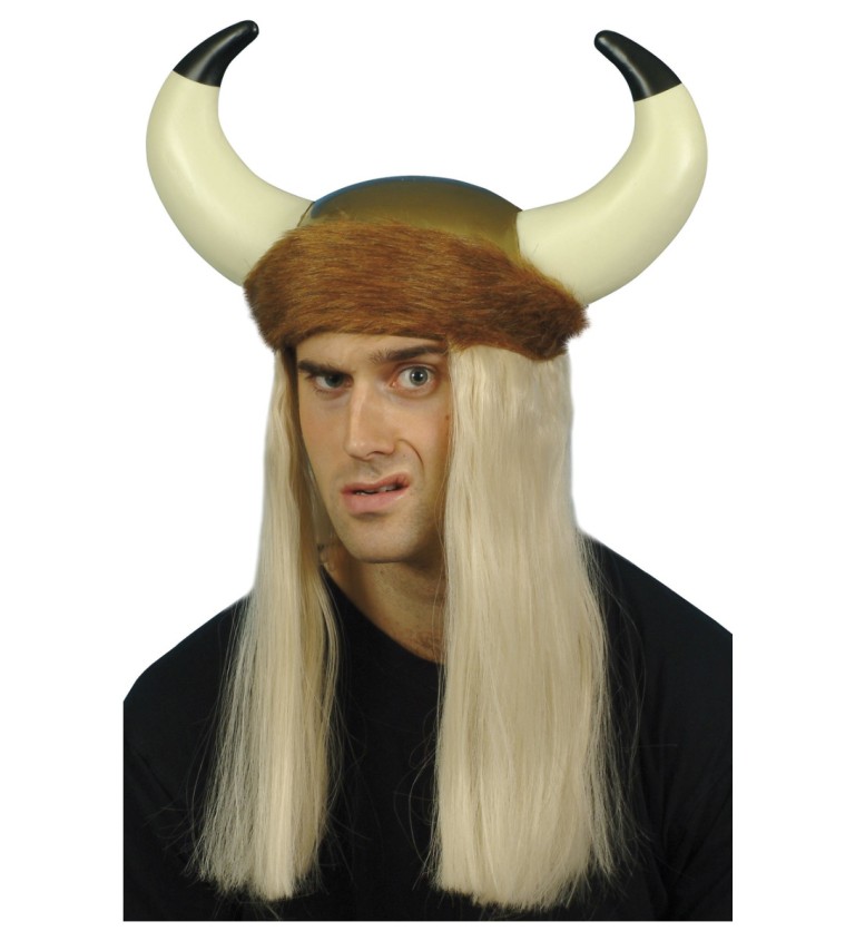 Vikingská helma - blond vlasy