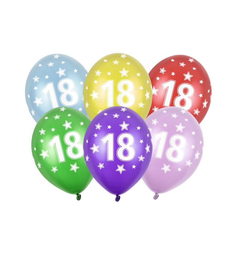 Balónek s číslem 18 - 6 ks