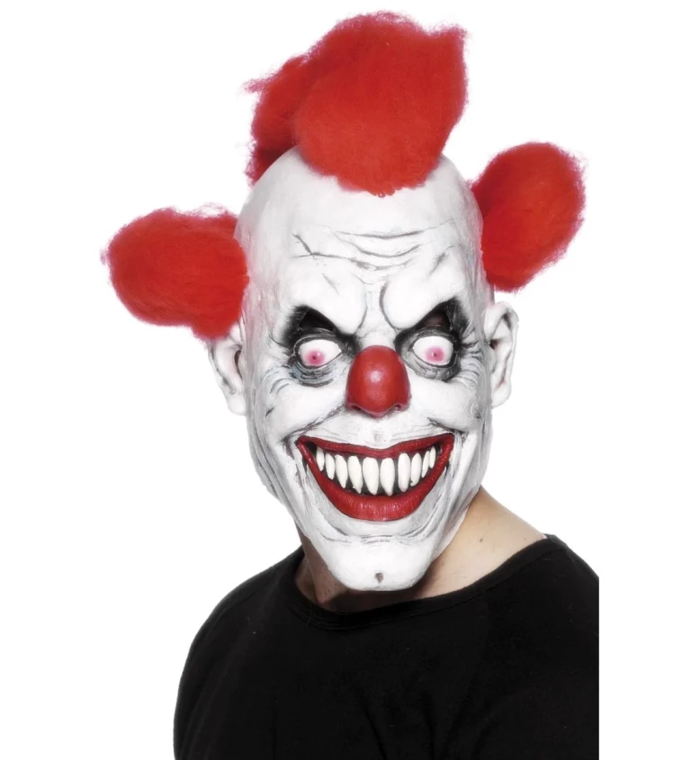 Maska Zlý klaun - červená