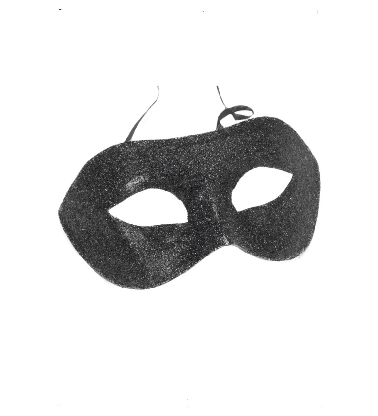 Maska na obličej - černá třpytivá