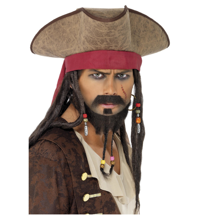 Pirátský klobouk s dredy
