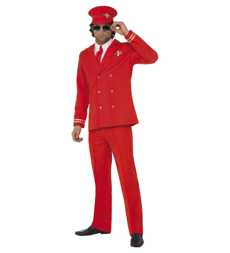 Kostým Pilot - červený