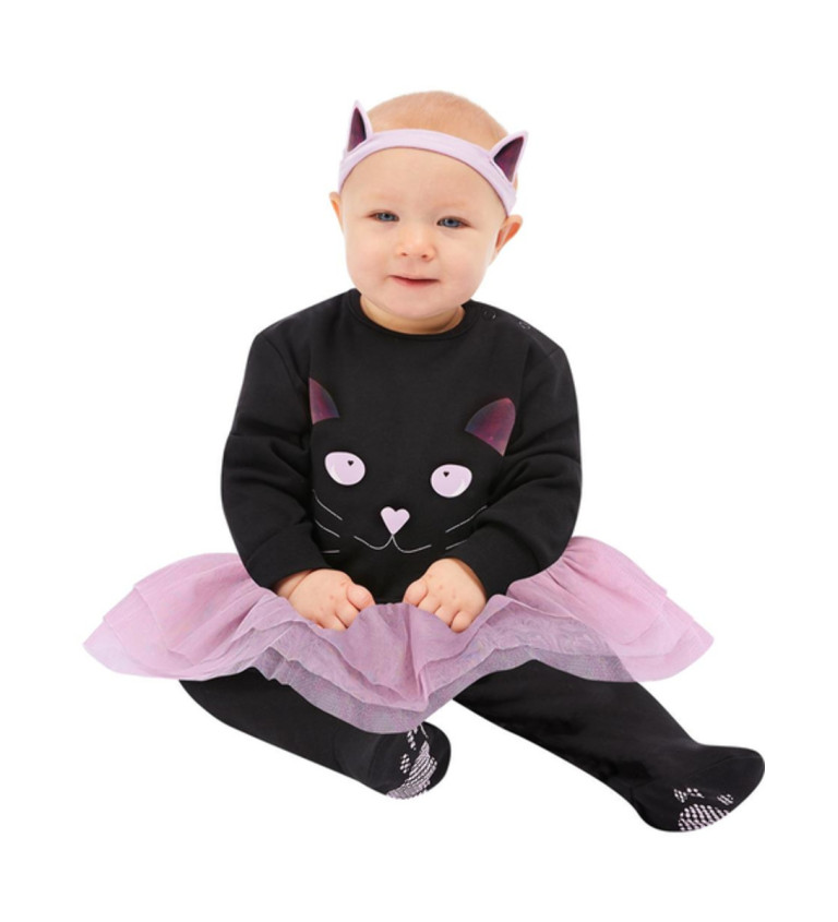 Dětský kostým - fialové koťátko